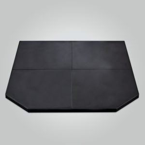 Matte Black Tile Straight Wall Hearth 1050 x 1050