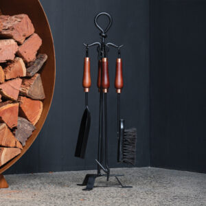 Forge Mahogany Fire Tool Set